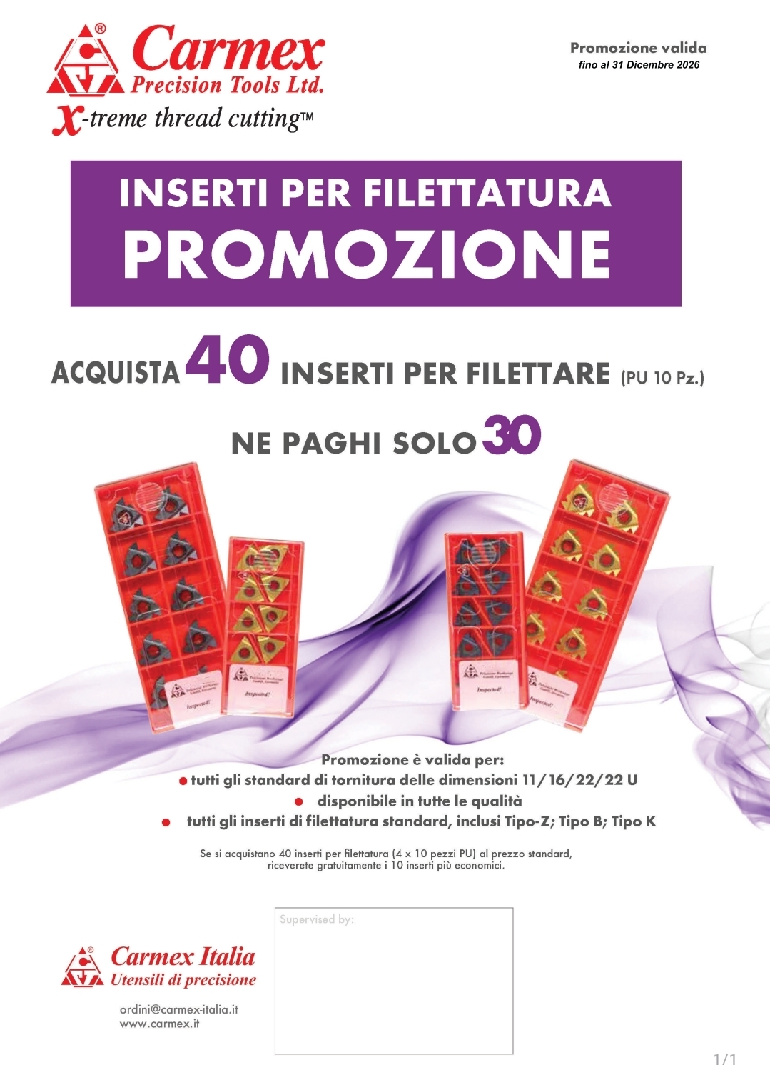 Promo inserti filettatura